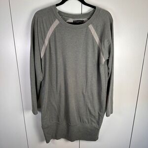 Prana Womens‎ Med Dress Tunic Gray Long Sleeve Athleisure Casual Pullover Rosie